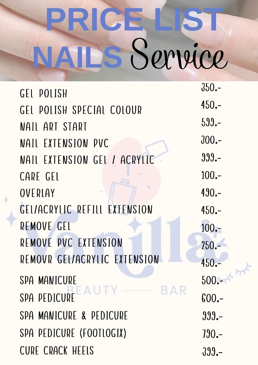 Vanilla Sky Beauty Bar nail salon eyelash extensions Chiang Mai